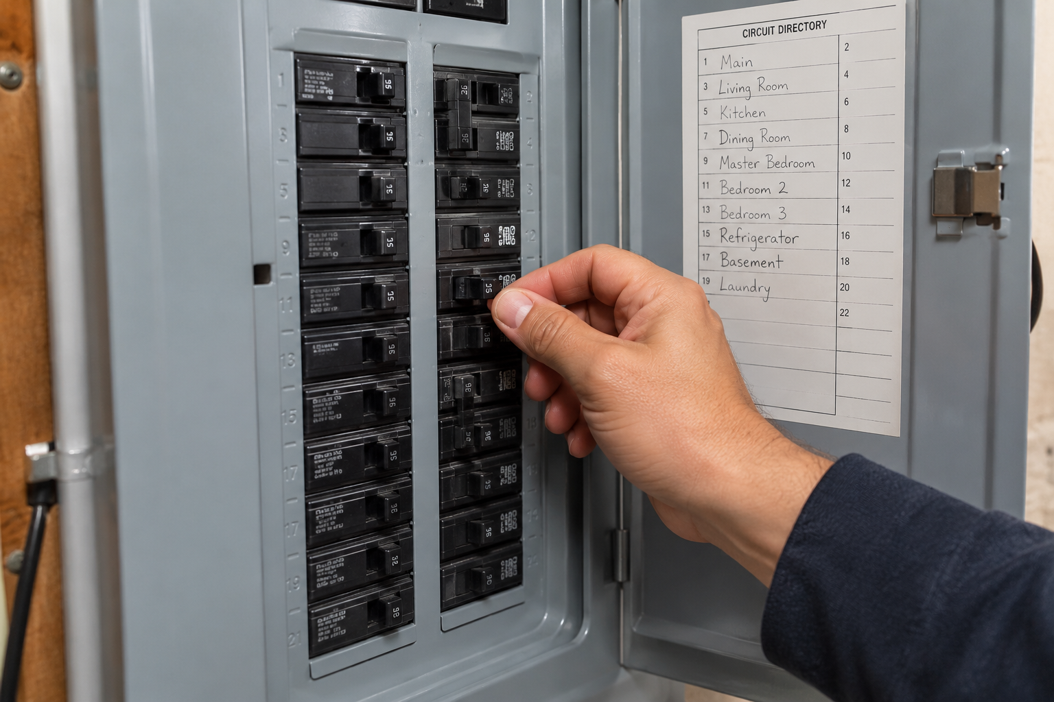 Resetting a tripped breaker for a refrigerator that stopped cooling in a Rockland County home