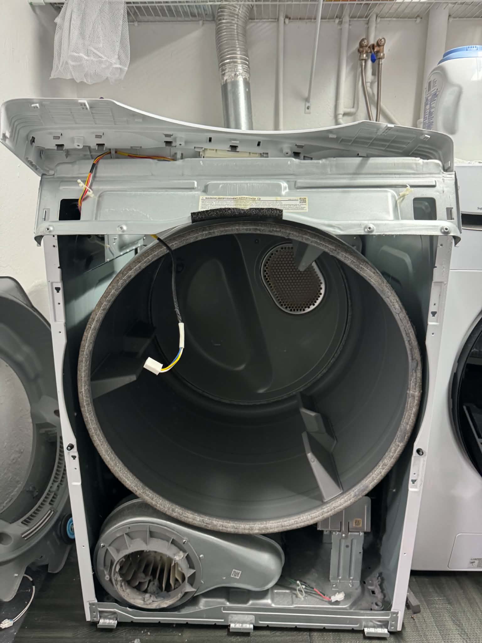 Blown dryer thermal fuse removed during a no-heat repair